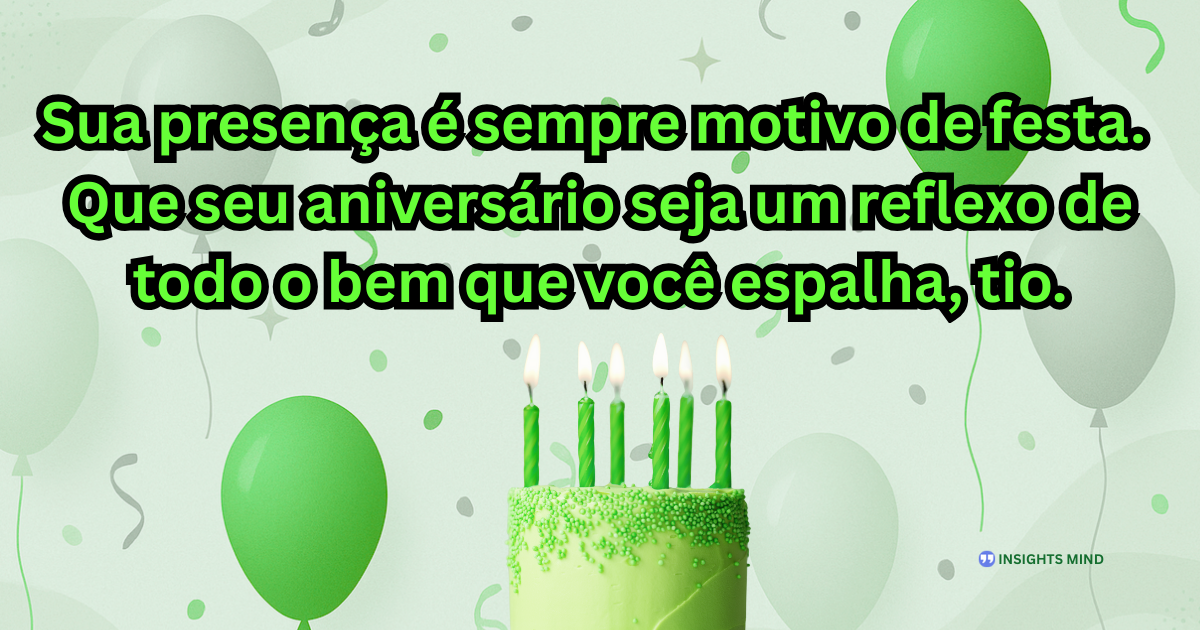 Mensagem de aniversário para Tio
