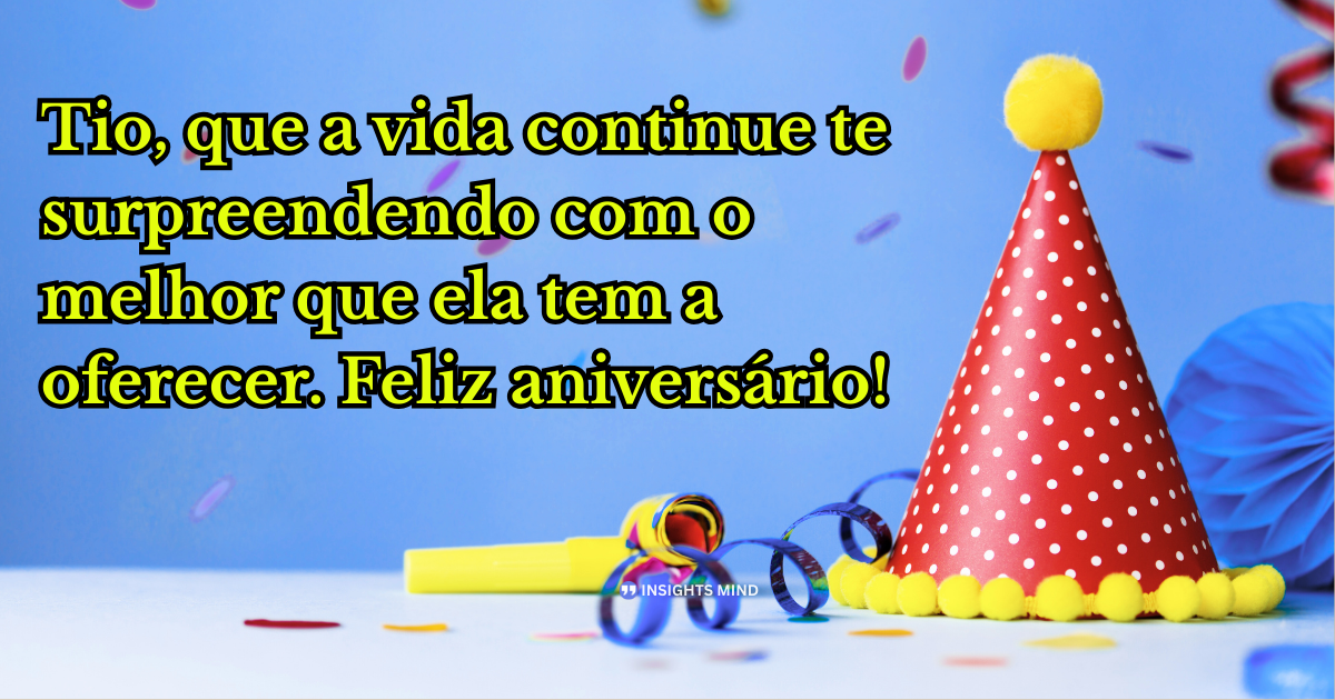 Mensagem de aniversário para Tio