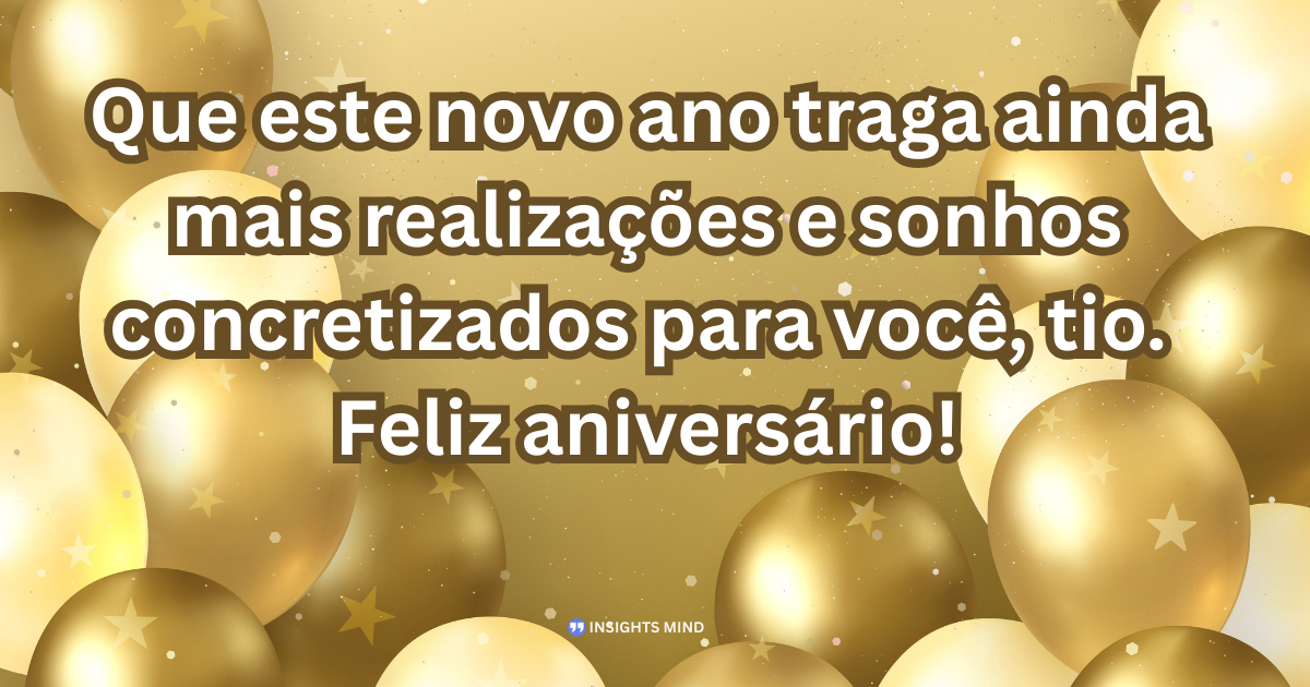 Mensagem de aniversário para Tio