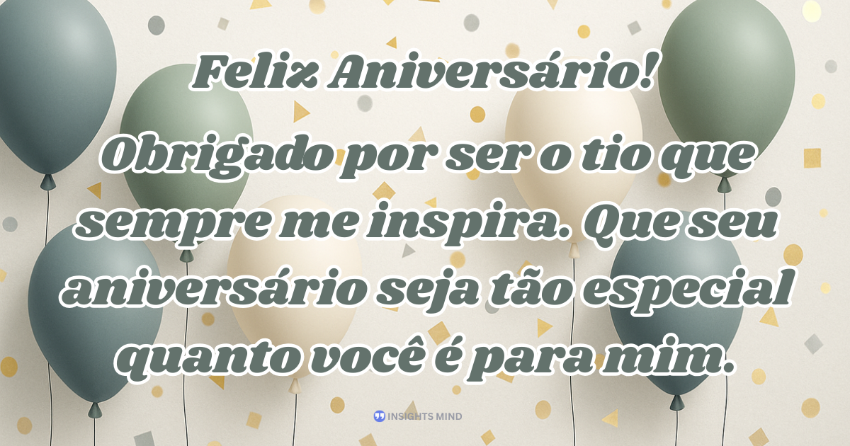 Mensagem de aniversário para Tio