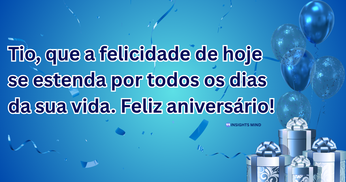 Mensagem de aniversário para Tio