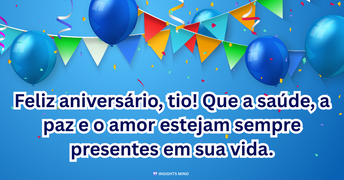 Mensagem de aniversário para Tio