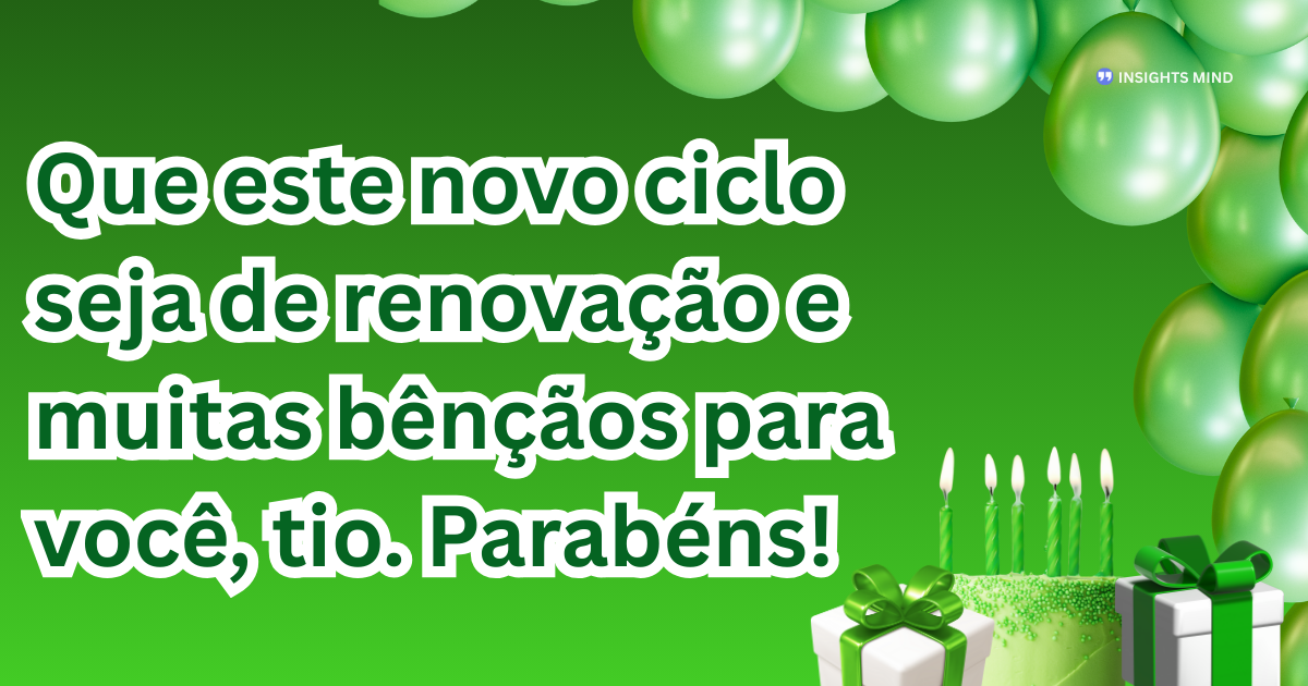 Mensagem de aniversário para Tio