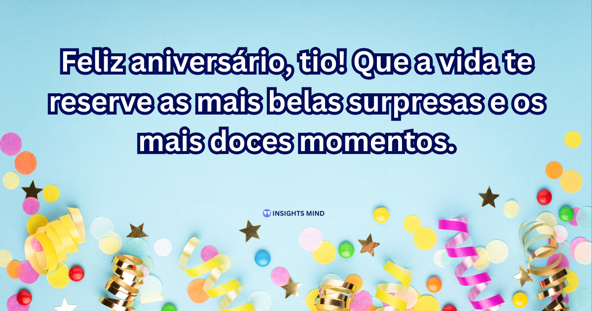 Mensagem de aniversário para Tio