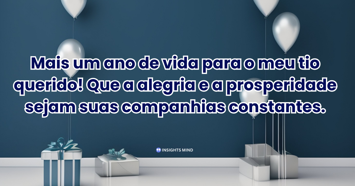 Mensagem de aniversário para Tio