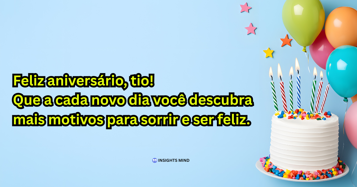 Mensagem de aniversário para Tio