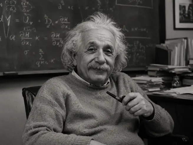 Retrato do cientista Albert Einstein