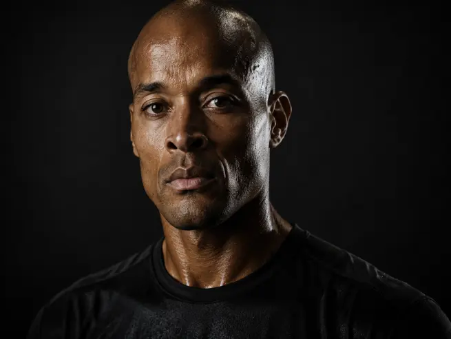 Retrato do atleta David Goggins