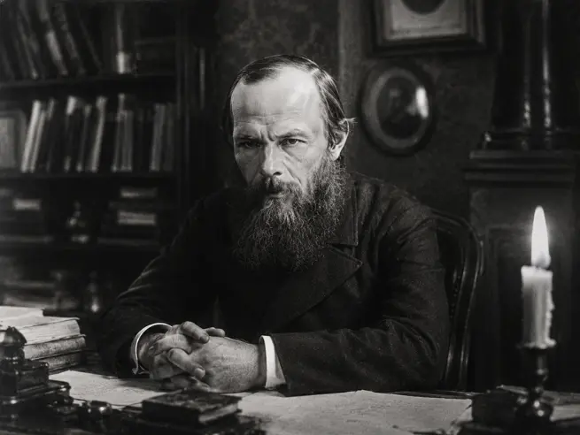 Retrato do escritor russo Fyodor Dostoevsky