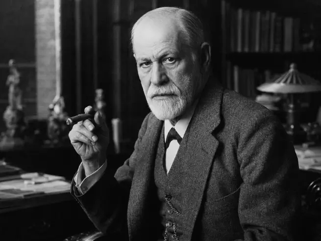 Retrato do pai da psicanálise Sigmund Freud