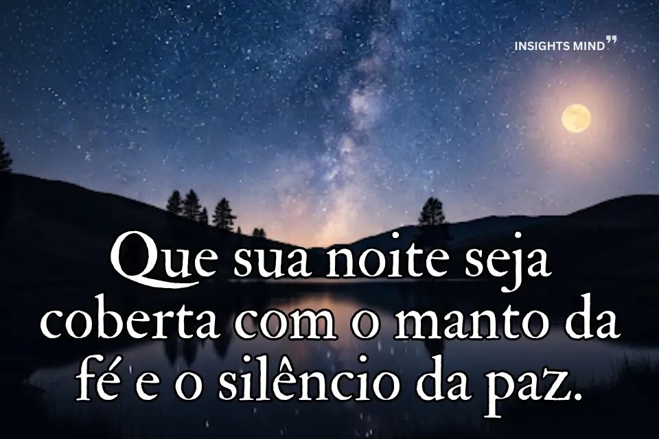 Mensagens de bênçãos para uma noite protegida. - Frase 1