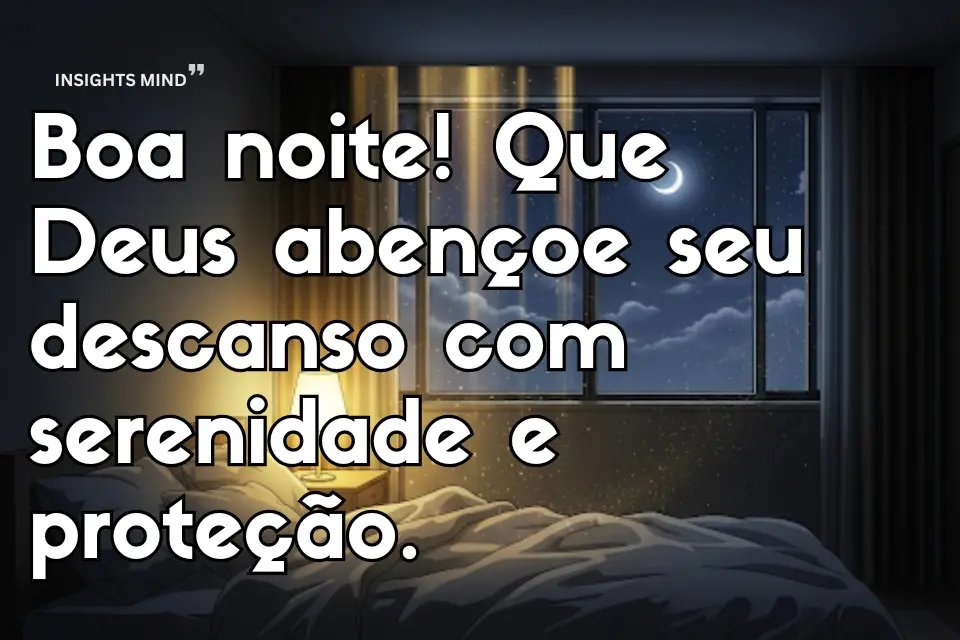 Mensagens de bênçãos para uma noite protegida. - Frase 2