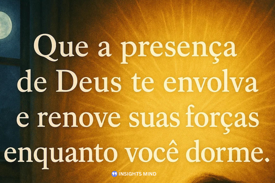 Mensagem de presença divina na noite - Frase 3