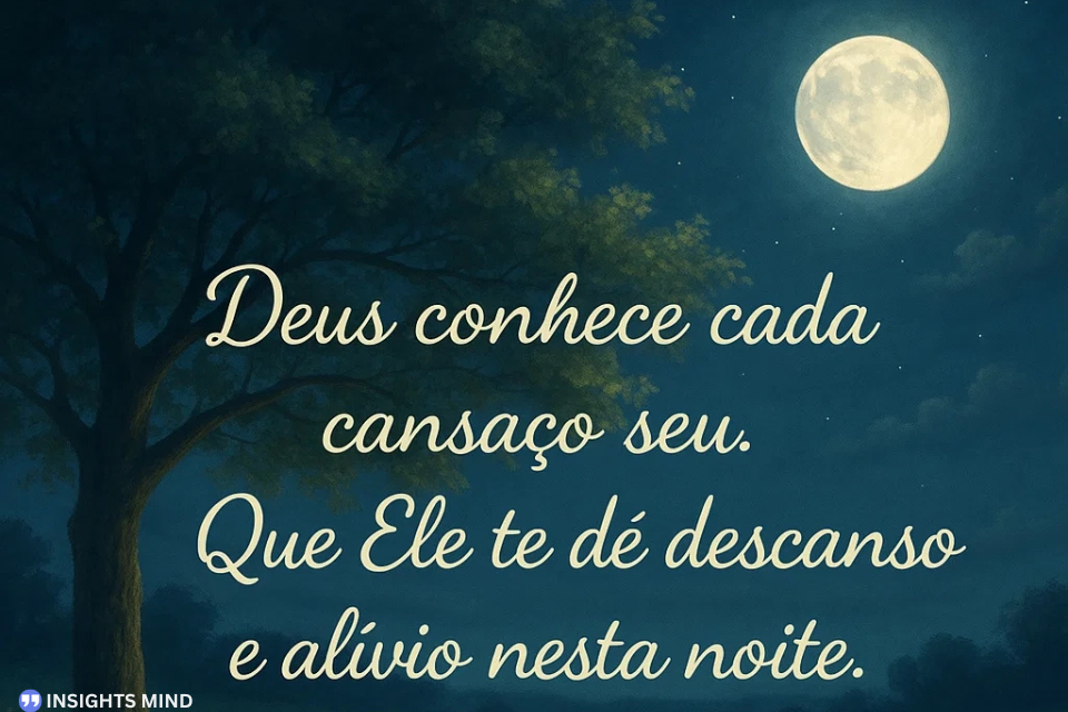 Frase de consolo com Deus à noite - Frase 4