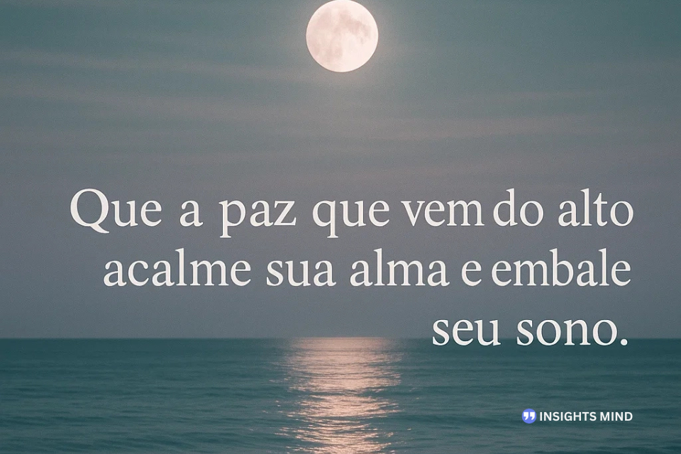 Frase de boa noite com a paz de Deus - Frase 6