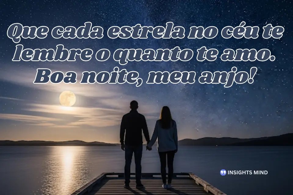 Frase romântica com estrelas e amor. - Frase 7
