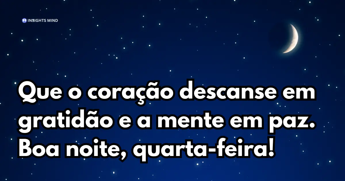 Boa noite quarta-feira 12