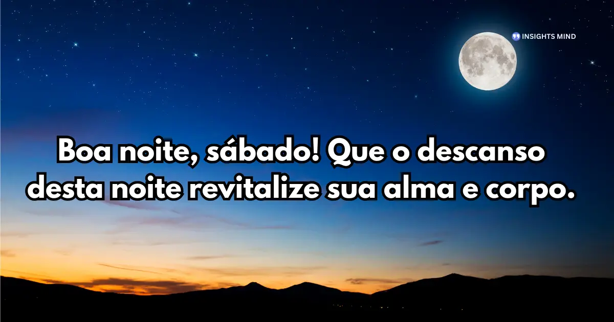 Boa noite sábado 1