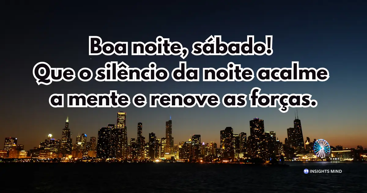 Boa noite sábado 19