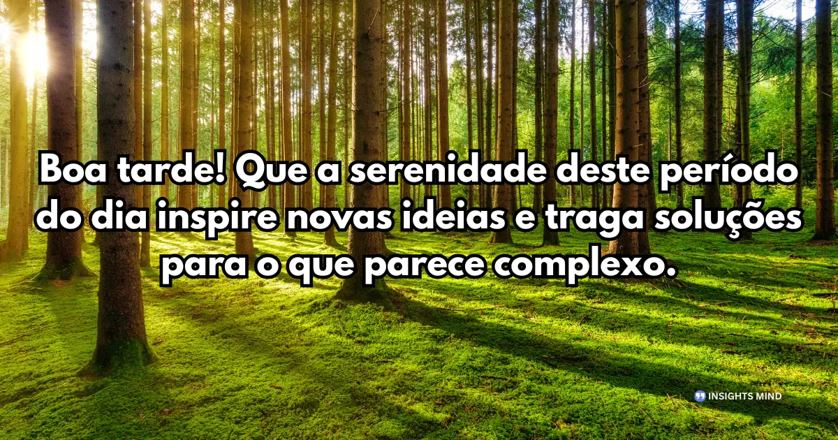 Mensagem de boa tarde com serenidade e novas ideias