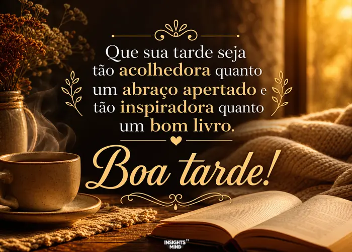 Mensagem de boa tarde com acolhimento e inspiração