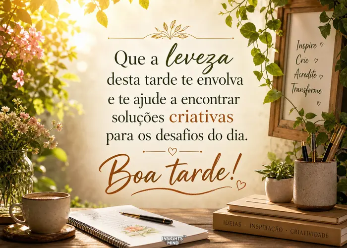 Mensagem de boa tarde com leveza e soluções criativas