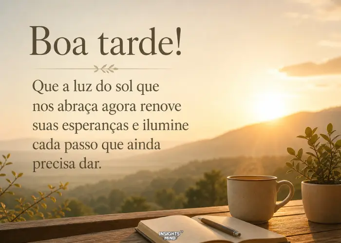 Mensagem de boa tarde com luz e esperança