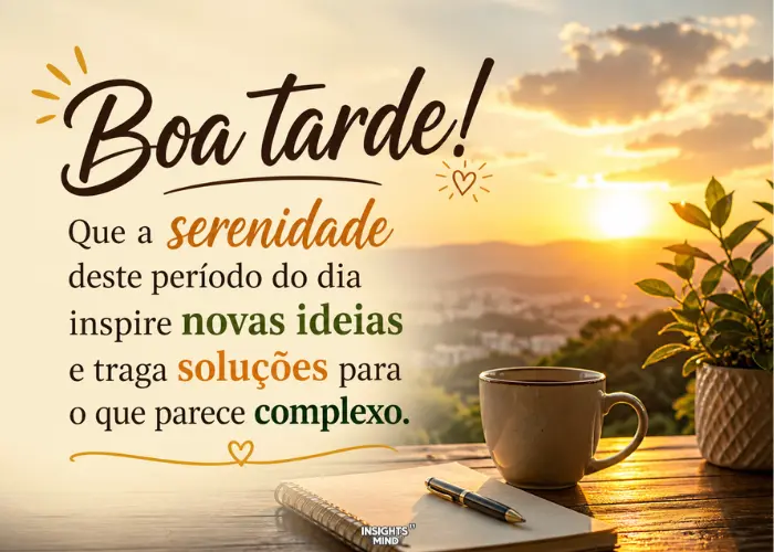 Mensagem de boa tarde com serenidade e novas ideias