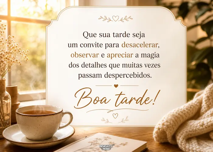 Boa tarde! Um convite para desacelerar e apreciar a magia dos detalhes.