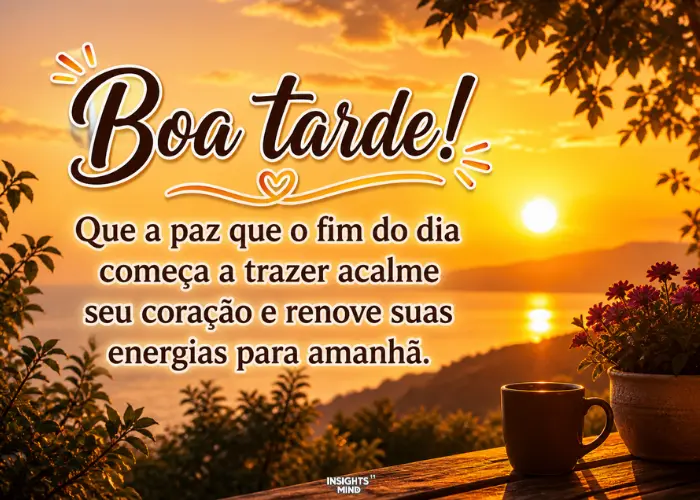 Mensagem de boa tarde com paz e renovação