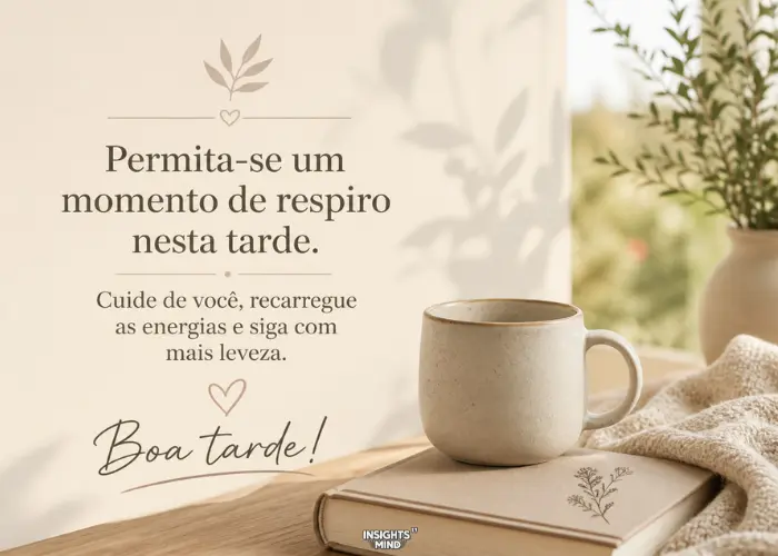Boa tarde! Permita-se um momento de respiro. Recarregue as energias.