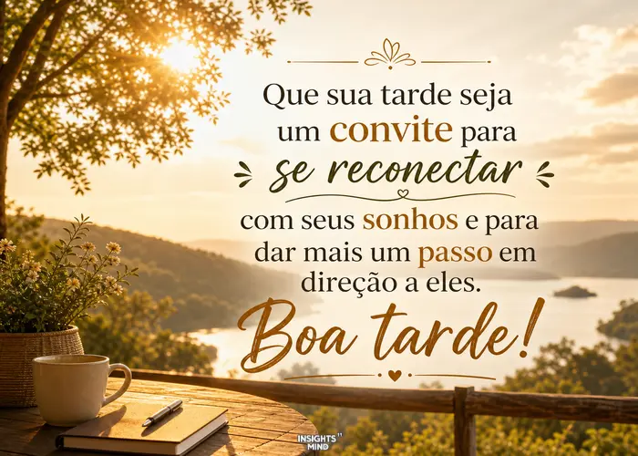 Mensagem de boa tarde para se reconectar com os sonhos