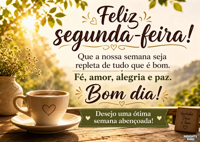 Mensagem de boa segunda-feira e bons planos