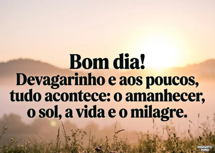 Mensagem de paz e simplicidade com natureza