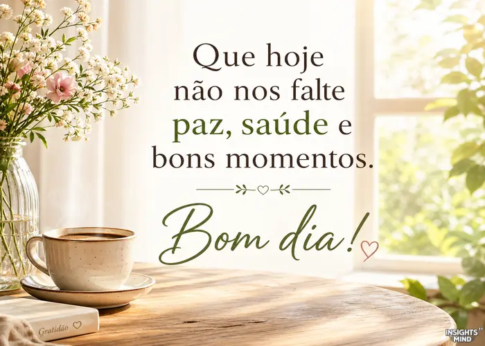 Mensagem desejando um dia abençoado e alegre