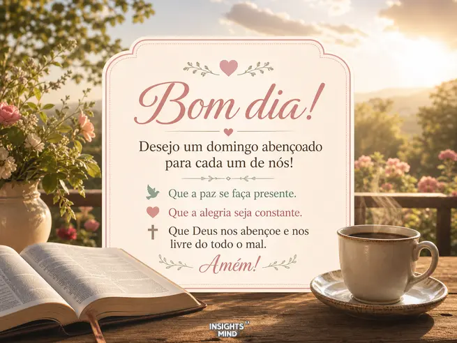 Bom dia! Desejo um domingo abençoado para cada um de nós!
