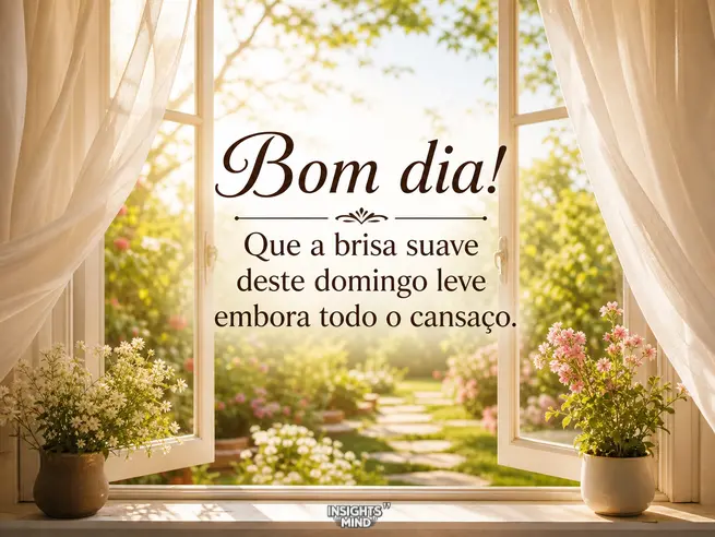 Bom dia! Brisa suave e descanso neste domingo!