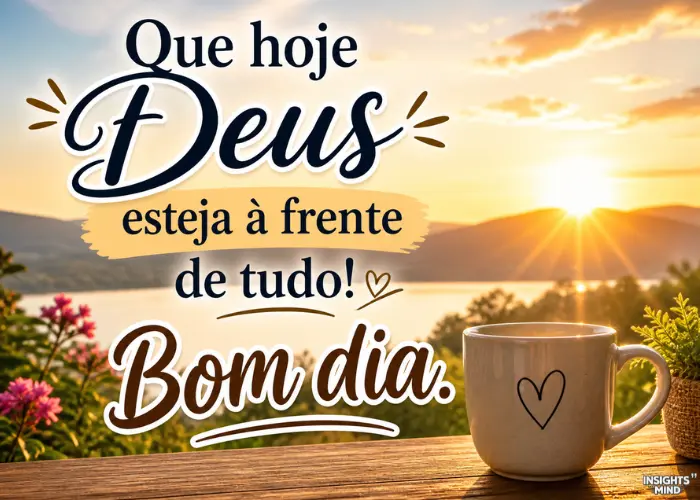 Mensagem de bom dia: Que hoje Deus esteja à frente de tudo