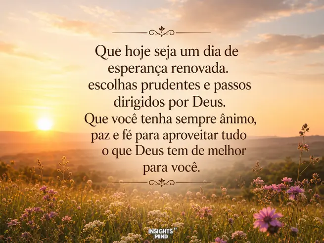 Sexta-feira... Que hoje seja um dia de esperança renovada. Bom dia!