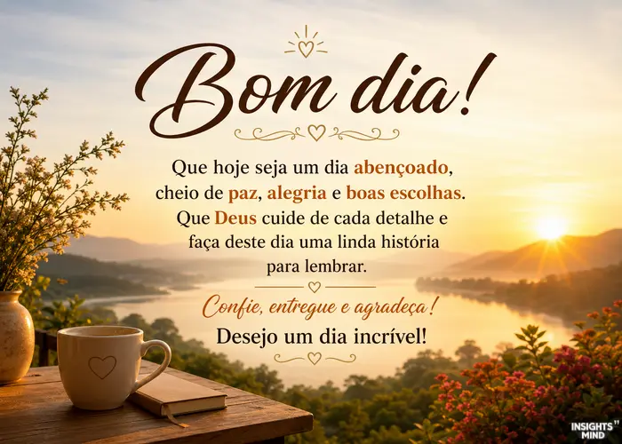 Mensagem de bom dia sobre paz, alegria e boas escolhas