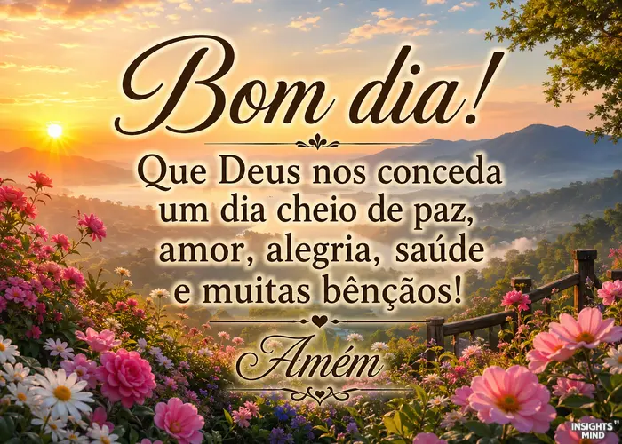 Mensagem de bom dia desejando paz, amor, alegria e saúde