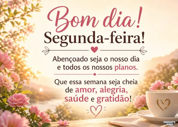 mensagem de bom dia feliz segunda feira abençoada