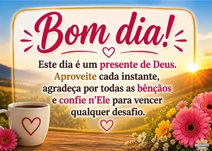 Frase positiva de bom dia