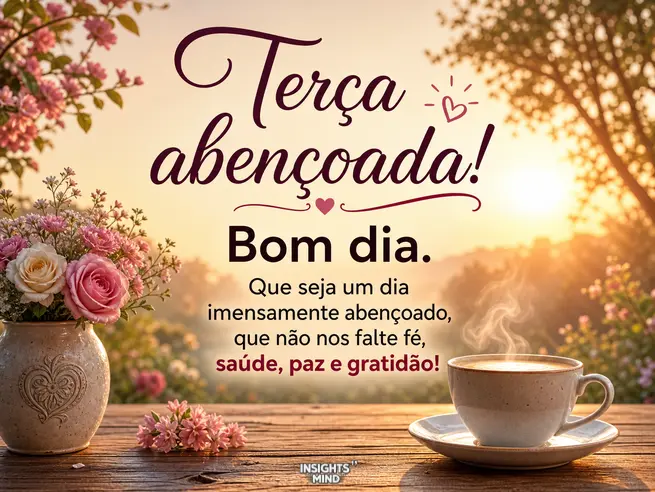 Desejo uma feliz e abençoada terça-feira - Bom dia com fé e esperança