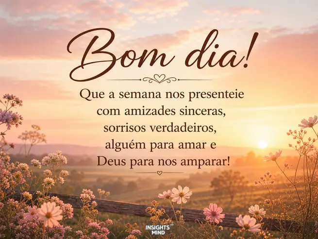 Mensagem de bom dia com fé e esperança para uma semana abençoada