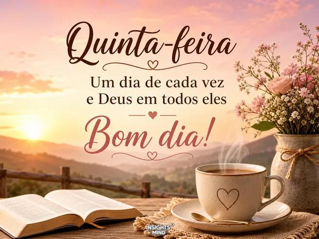 Mensagem de quinta-feira com Deus e bom dia inspirador
