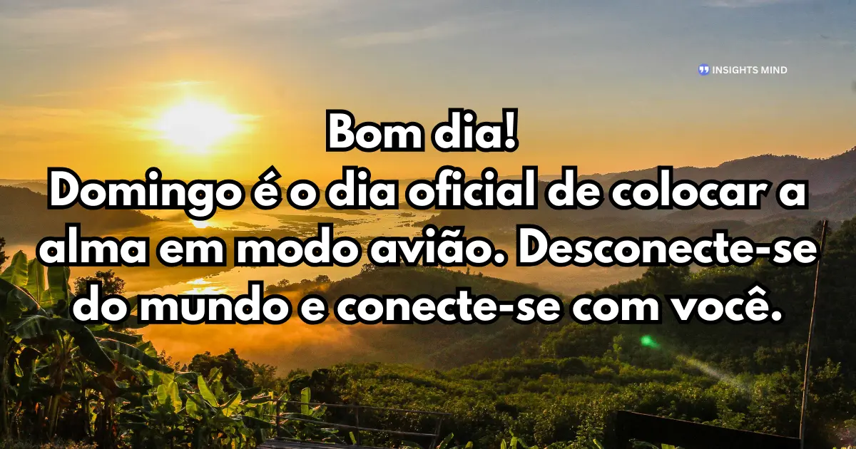 bom dia domingo modo avião