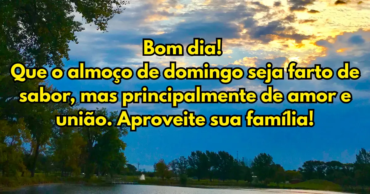 bom dia domingo união à mesa