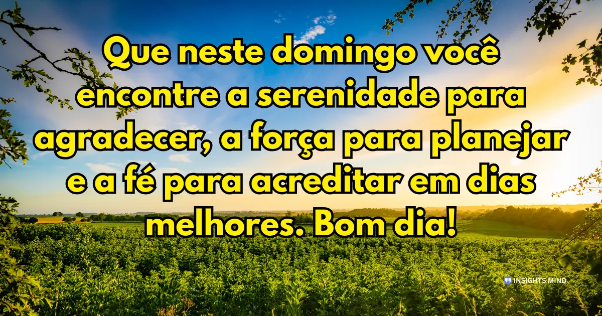 bom dia domingo planejar com fé