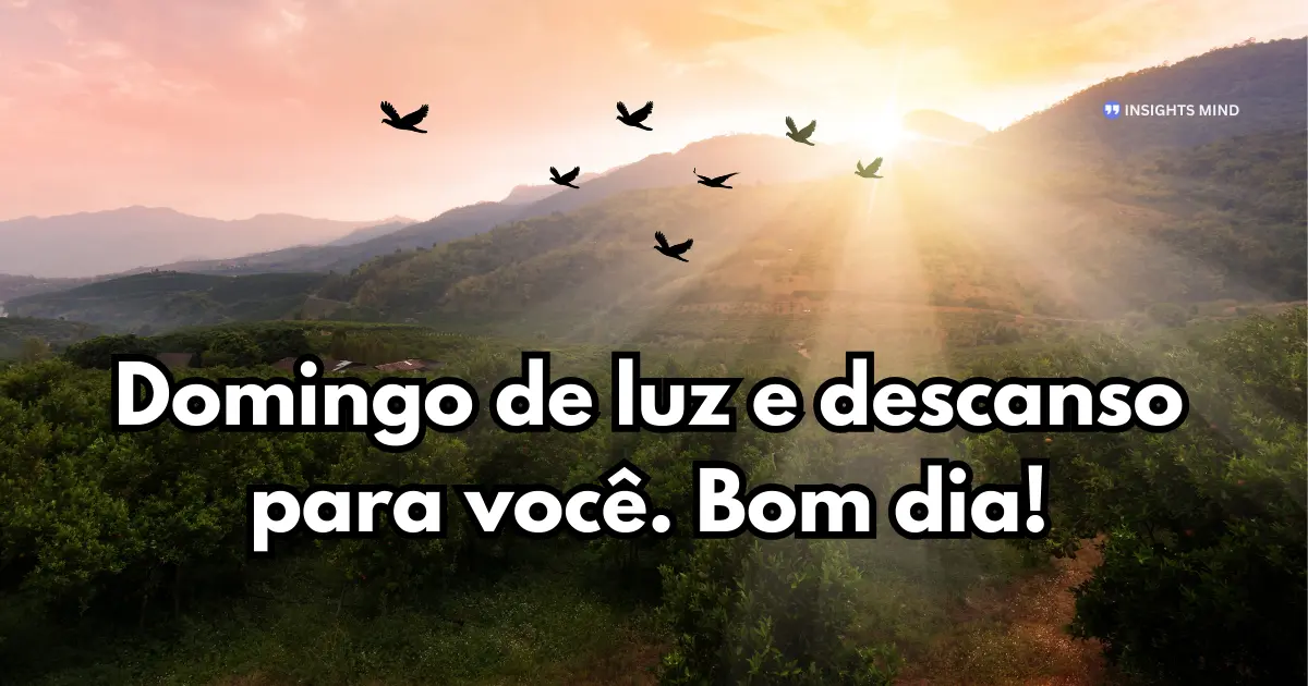 bom dia domingo de descanso